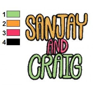 Sanjay and Craig Logo Embroidery Design